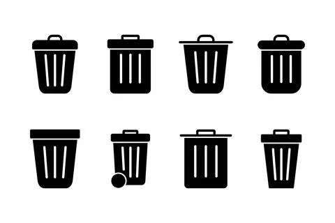 Trash icon vector illustration. trash can icon. delete sign and symbol. Stock Illustration