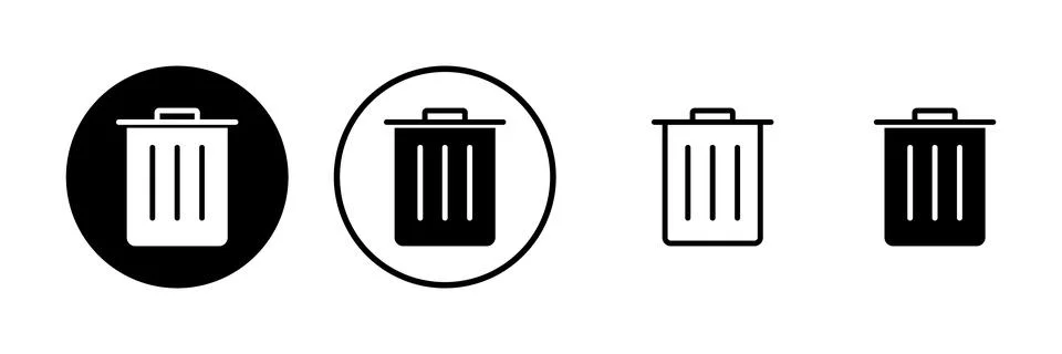 Trash icon vector illustration. trash can icon. delete sign and symbol. Stock Illustration