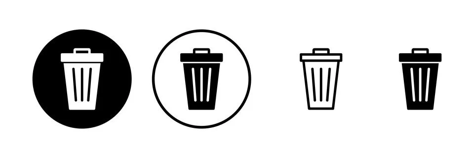 Trash icon vector illustration. trash can icon. delete sign and symbol. Stock Illustration