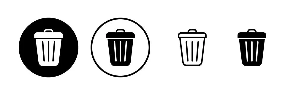 Trash icon vector illustration. trash can icon. delete sign and symbol. Stock Illustration