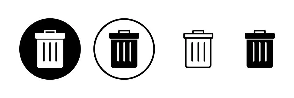 Trash icon vector illustration. trash can icon. delete sign and symbol. Stock Illustration
