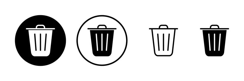 Trash icon vector illustration. trash can icon. delete sign and symbol. Stock Illustration