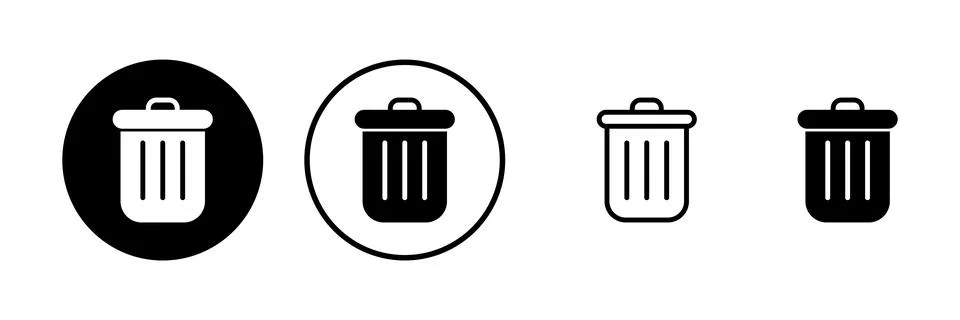 Trash icon vector illustration. trash can icon. delete sign and symbol. Stock Illustration