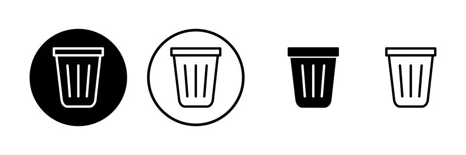 Trash icon vector illustration. trash can icon. delete sign and symbol. Stock Illustration
