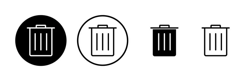 Trash icon vector illustration. trash can icon. delete sign and symbol. Stock Illustration