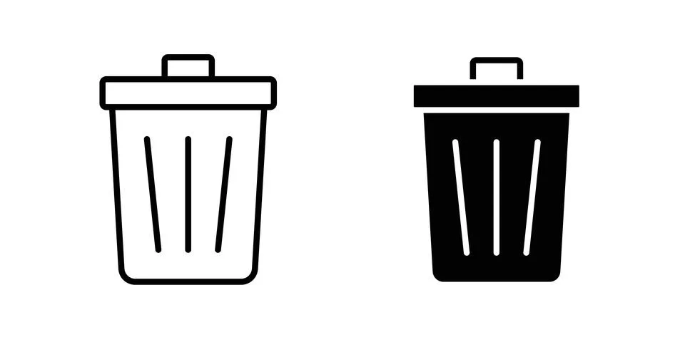 Trash icon vector symbol graphics 스톡 일러스트
