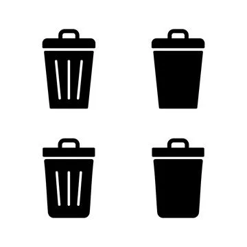 Trash icon vector. trash can icon. delete sign and symbol. Stock Illustration