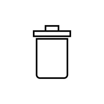 Trash icon vector. trash can icon. delete icon vector. garbage Illustrazione stock