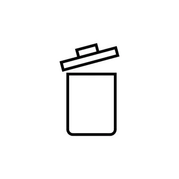 Trash icon vector. trash can icon. delete icon vector. garbage Stock Illustration