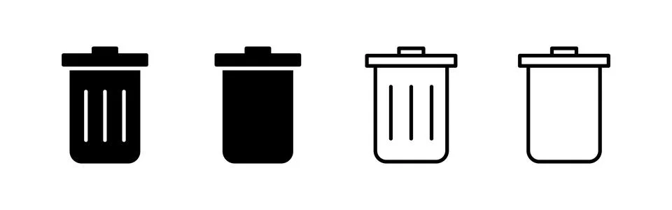 Trash icon vector. trash can icon. delete sign and symbol. Stock Illustration
