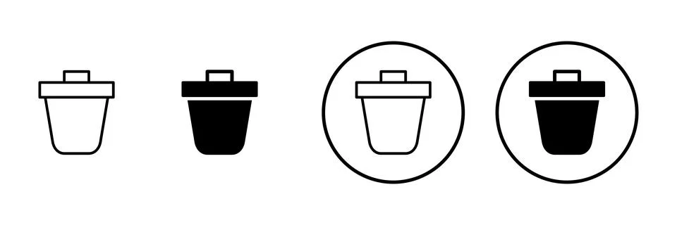 Trash icon vector. trash can icon. delete sign and symbol. Stock Illustration