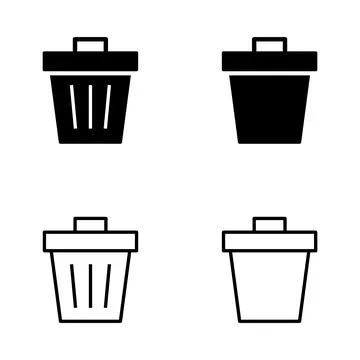 Trash icon vector. trash can icon. delete sign and symbol. Stock Illustration