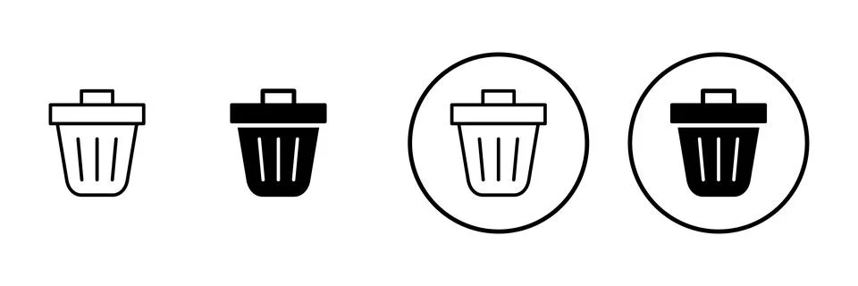 Trash icon vector. trash can icon. delete sign and symbol. Ilustración de archivo