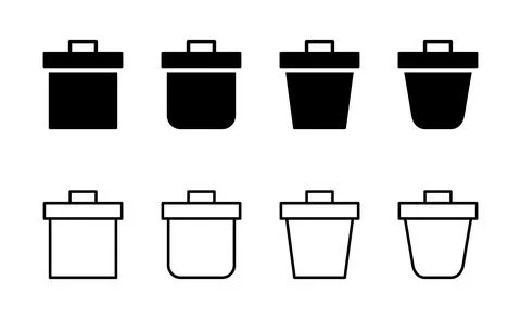 Trash icon vector. trash can icon. delete sign and symbol. Ilustración de archivo