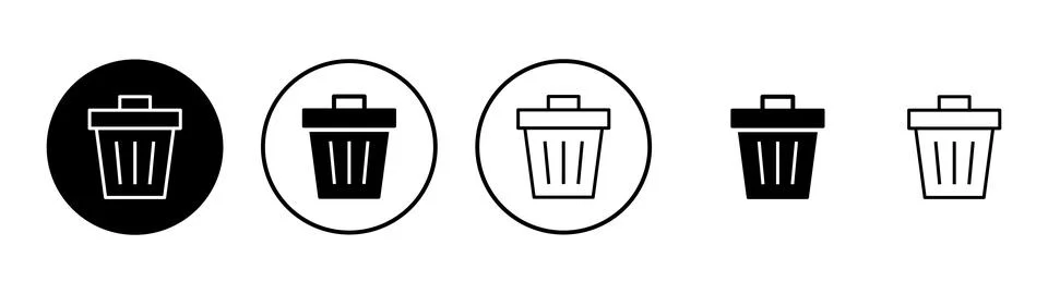 Trash icon vector. trash can icon. delete sign and symbol. Ilustración de archivo