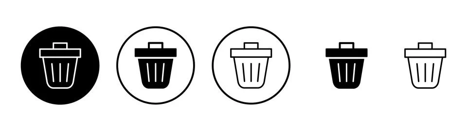 Trash icon vector. trash can icon. delete sign and symbol. Ilustración de archivo