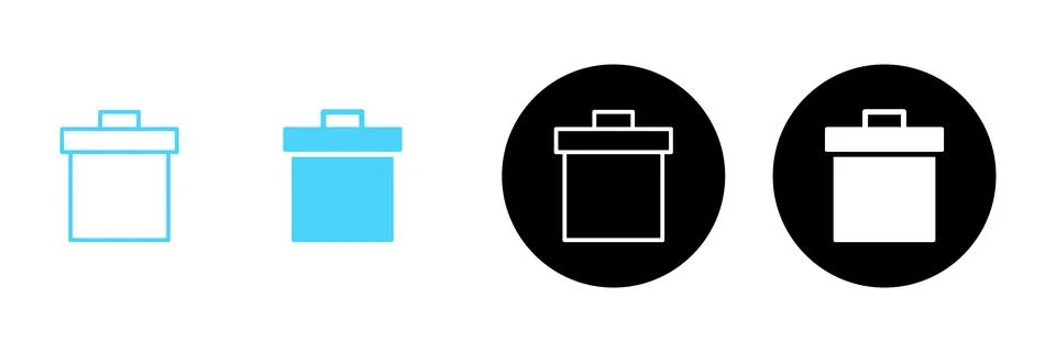 Trash icon vector. trash can icon. delete sign and symbol. Ilustración de archivo