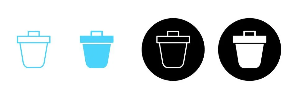 Trash icon vector. trash can icon. delete sign and symbol. Stock Illustration