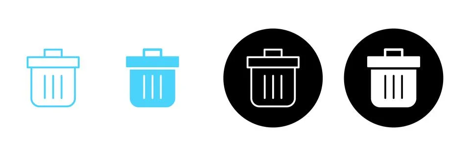 Trash icon vector. trash can icon. delete sign and symbol. Stock Illustration