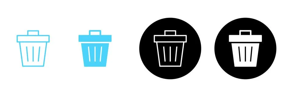Trash icon vector. trash can icon. delete sign and symbol. Stock Illustration