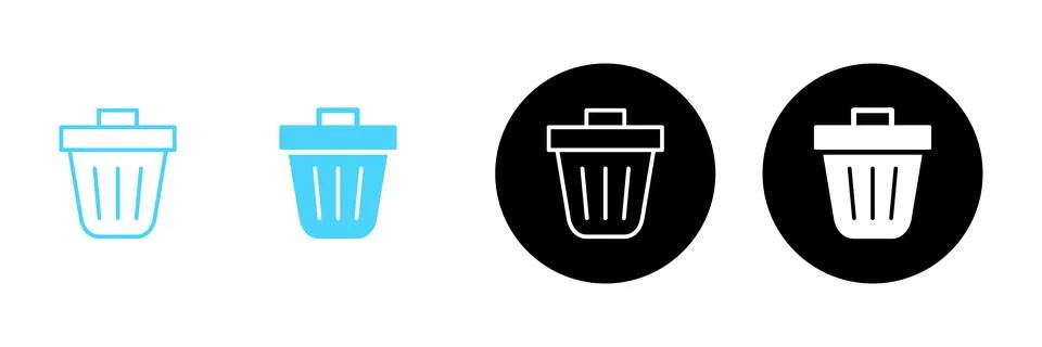 Trash icon vector. trash can icon. delete sign and symbol. Stock Illustration