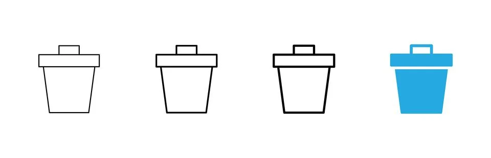 Trash icon vector. trash can icon. delete sign and symbol. Stock Illustration