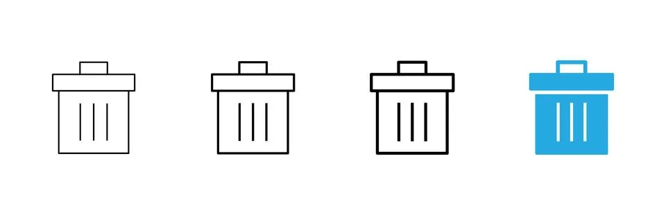 Trash icon vector. trash can icon. delete sign and symbol. Stock Illustration