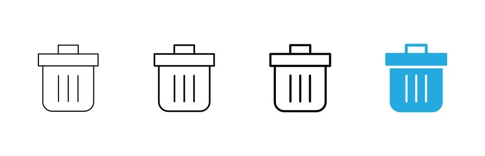 Trash icon vector. trash can icon. delete sign and symbol. イラスト素材
