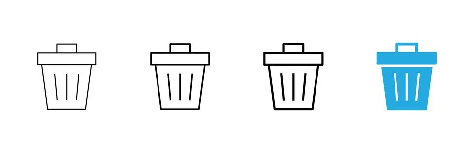 Trash icon vector. trash can icon. delete sign and symbol. Stock Illustration