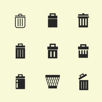 Trash icons Stock Illustration