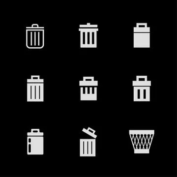 Trash icons Stock Illustration