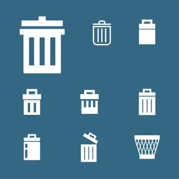 Trash icons Stock Illustration