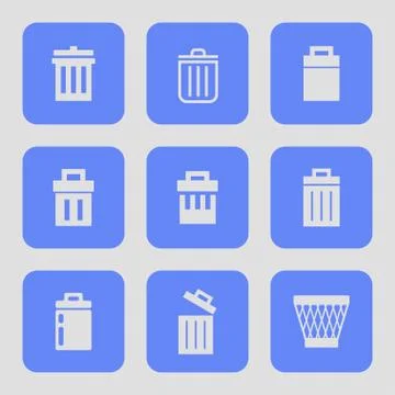 Trash icons Stock Illustration