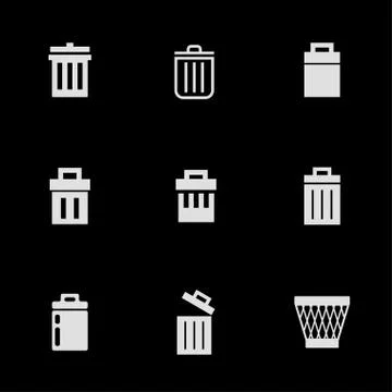 Trash icons Stock Illustration