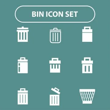 Trash icons Stock Illustration