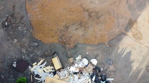 Trash   Illegally Dumped Stock Footage 127654399