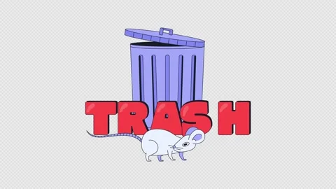 Trash internet reaction 2D animation Stock Footage 338327709