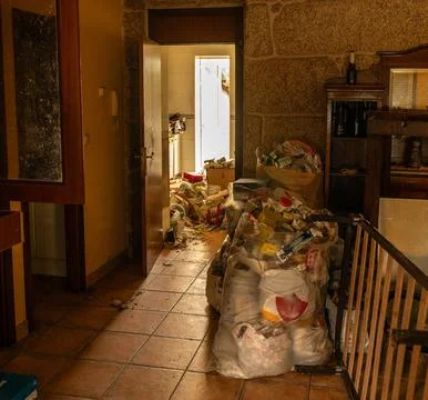 Trash in the kitchen Stock Photos