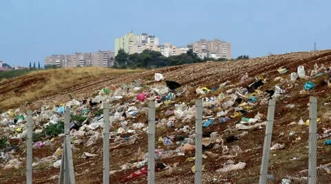 Trash on the landhill Stock-Footage 12238902