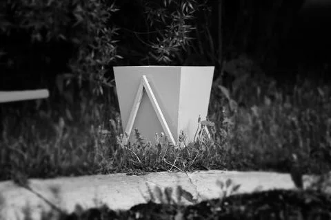 Trash on the lawn Stock Photos