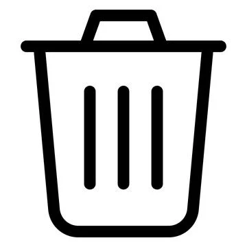 Trash line icon vector illustration isolated on white background Stock Illustration