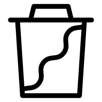 Trash line icon vector illustration isolated on white background Stockillustratie