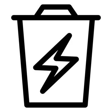 Trash line icon vector illustration isolated on white background Stock Illustration