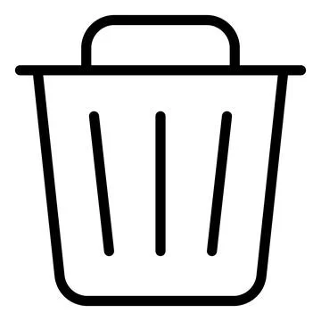 Trash line icon vector illustration isolated on white background Stock Illustration