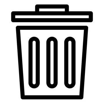 Trash line icon vector illustration isolated on white background Stock-Illustration