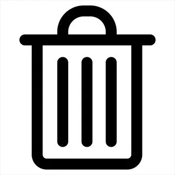 Trash line icon vector illustration isolated on white background Stock Illustration