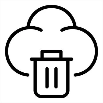 Trash line icon vector illustration isolated on white background Stock Illustration