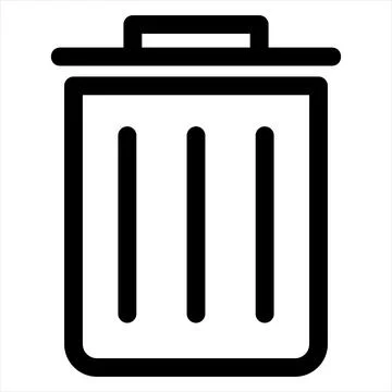 Trash line icon vector illustration isolated on white background Stock Illustration
