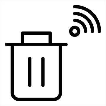 Trash line icon vector illustration isolated on white background Stock Illustration