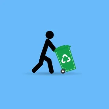 Trash Man For Cleaner Stock Illustration